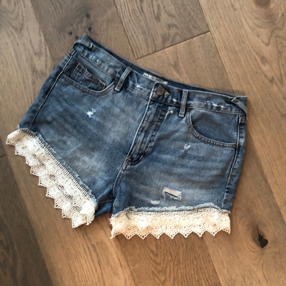 Free People crochet hem shorts